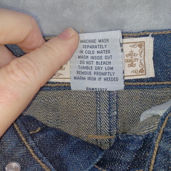 Vintage Y2K Z Cavaricci Distressed Denim Jean Mini Skirt Size 3 Retro Mean Girls - Picture 11 of 14